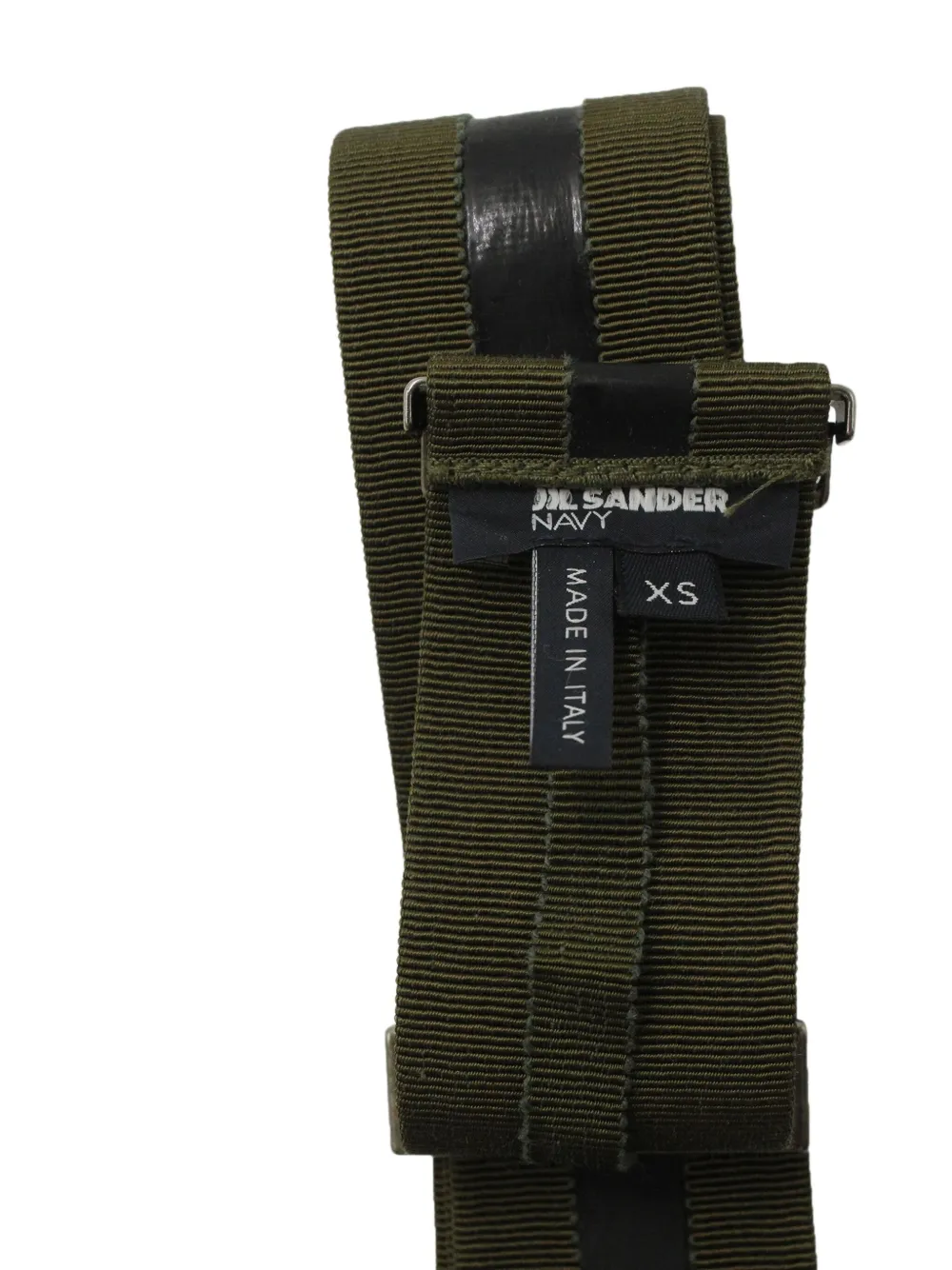 Pre-owned Jil Sander Canvas Leather-insert Belt In Green