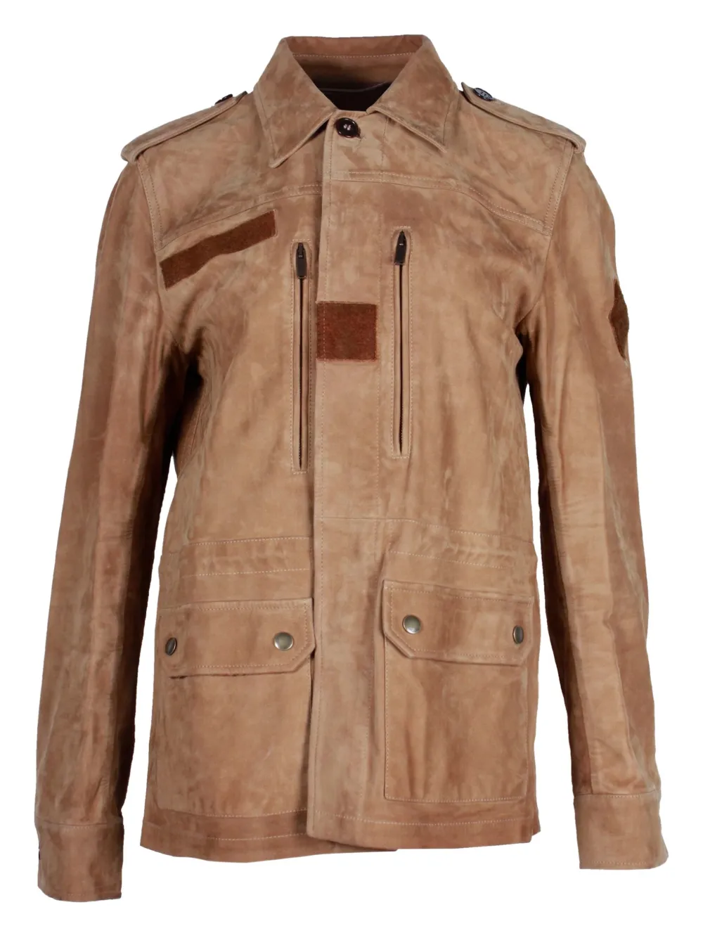 Saint Laurent Pre-Owned suede jacket | Brown | Image 1