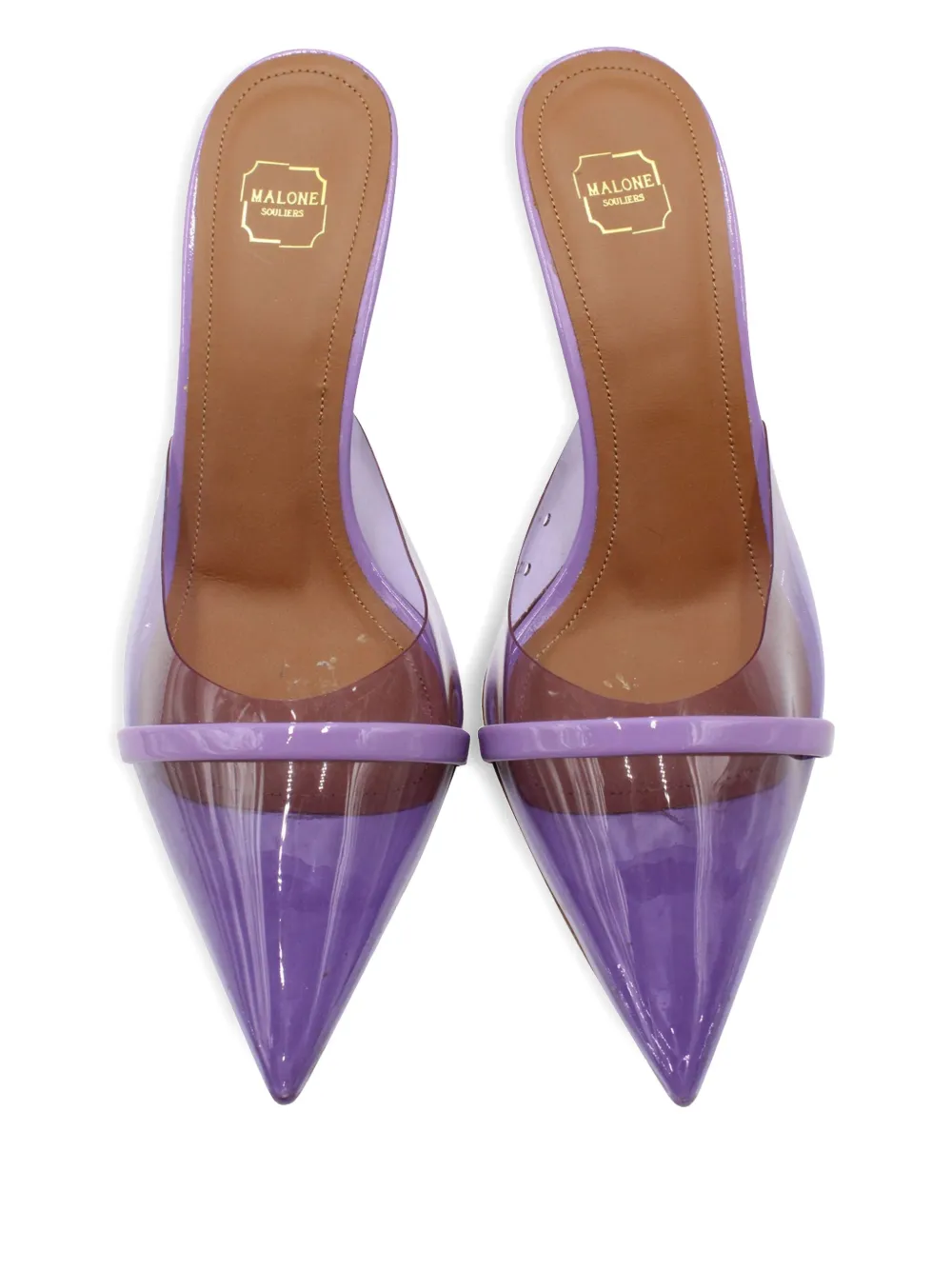 Pre-owned Malone Souliers Joella Mules In Purple