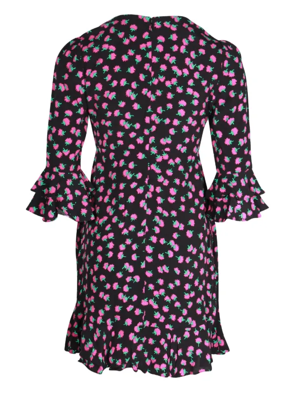 dvf mini dress Diane Von Furstenberg DVF Women's Silk Black