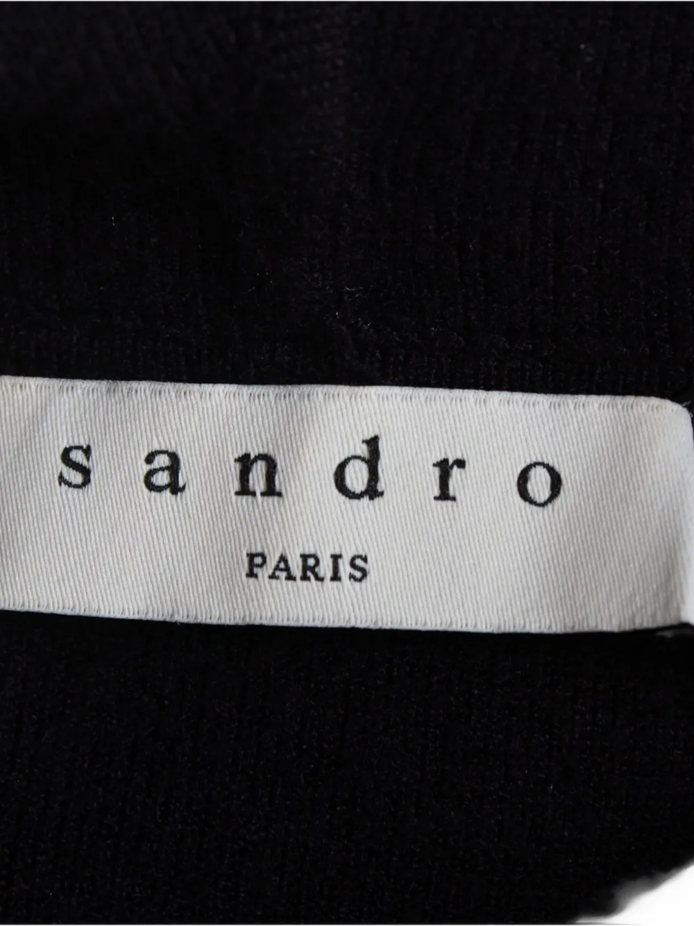 Pre-owned Sandro Pearl-embellished Zip-front Hoodie In Black