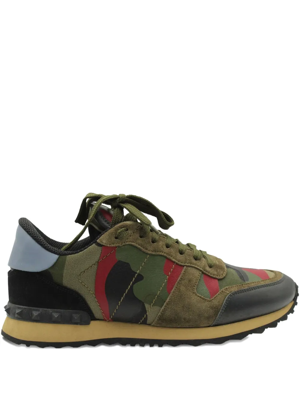 Valentino Garavani Pre-Owned Rockrunner camouflage-print sneakers - Verde