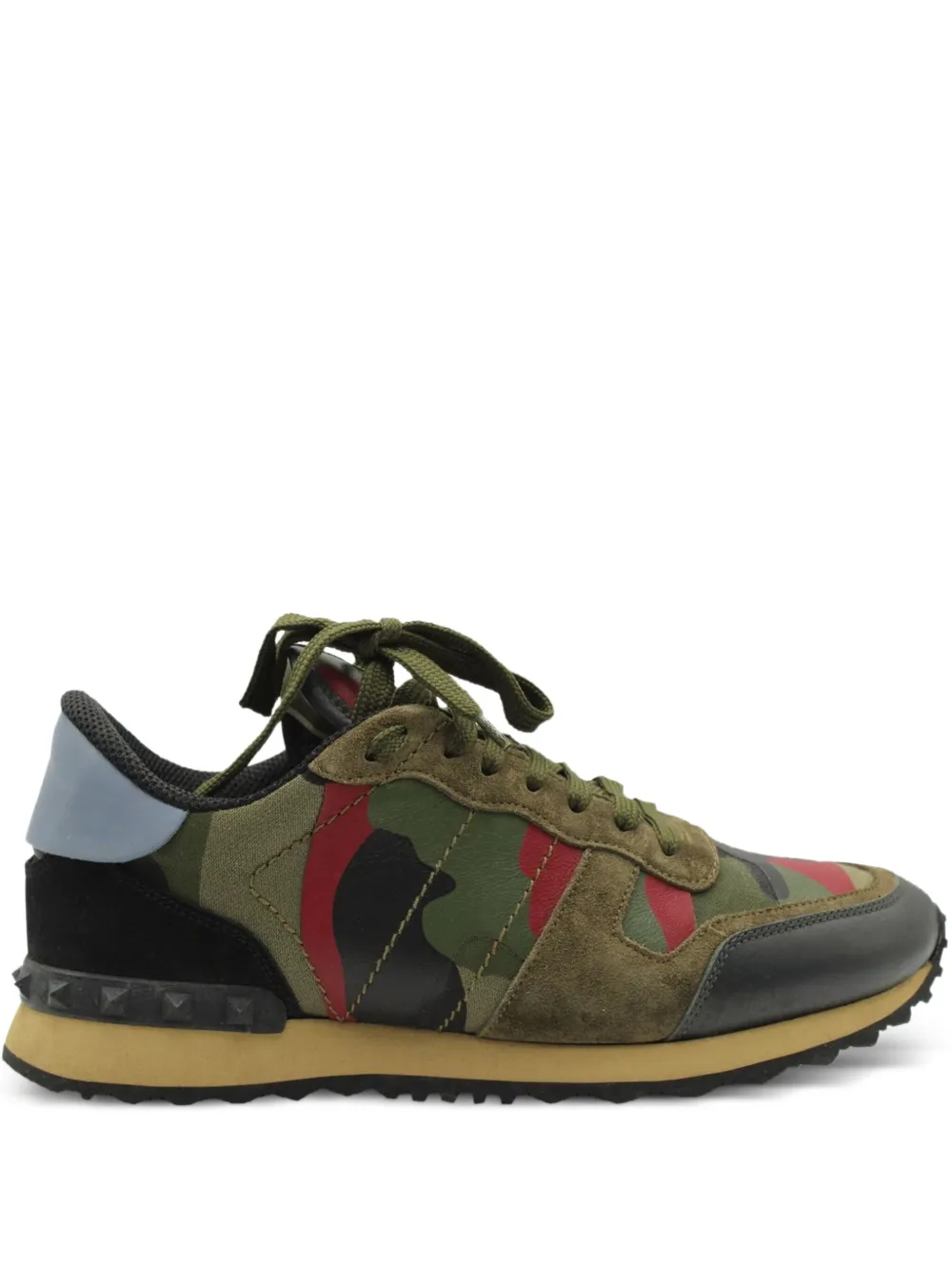 Valentino Garavani Pre-Owned Rockrunner camouflage-print sneakers | Green | Image 1