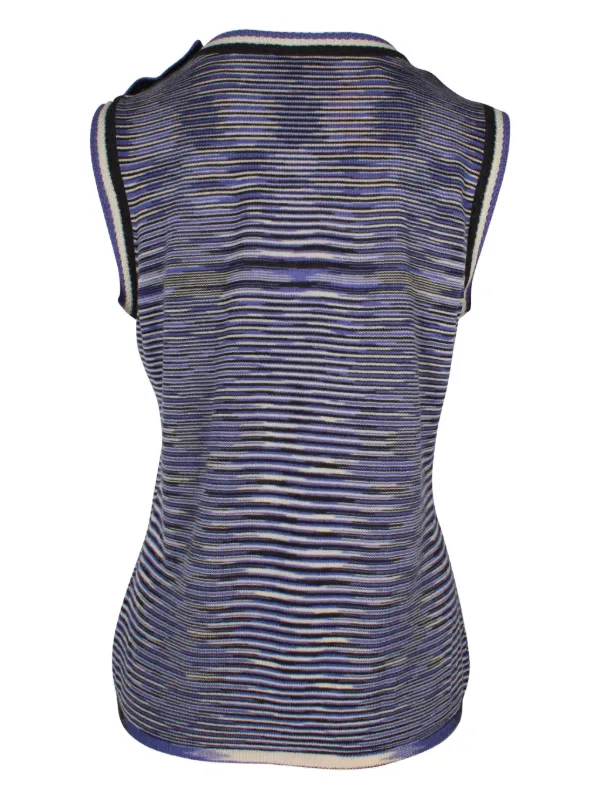 Missoni Pre-Owned ストライプ ノースリーブトップ | パープル 