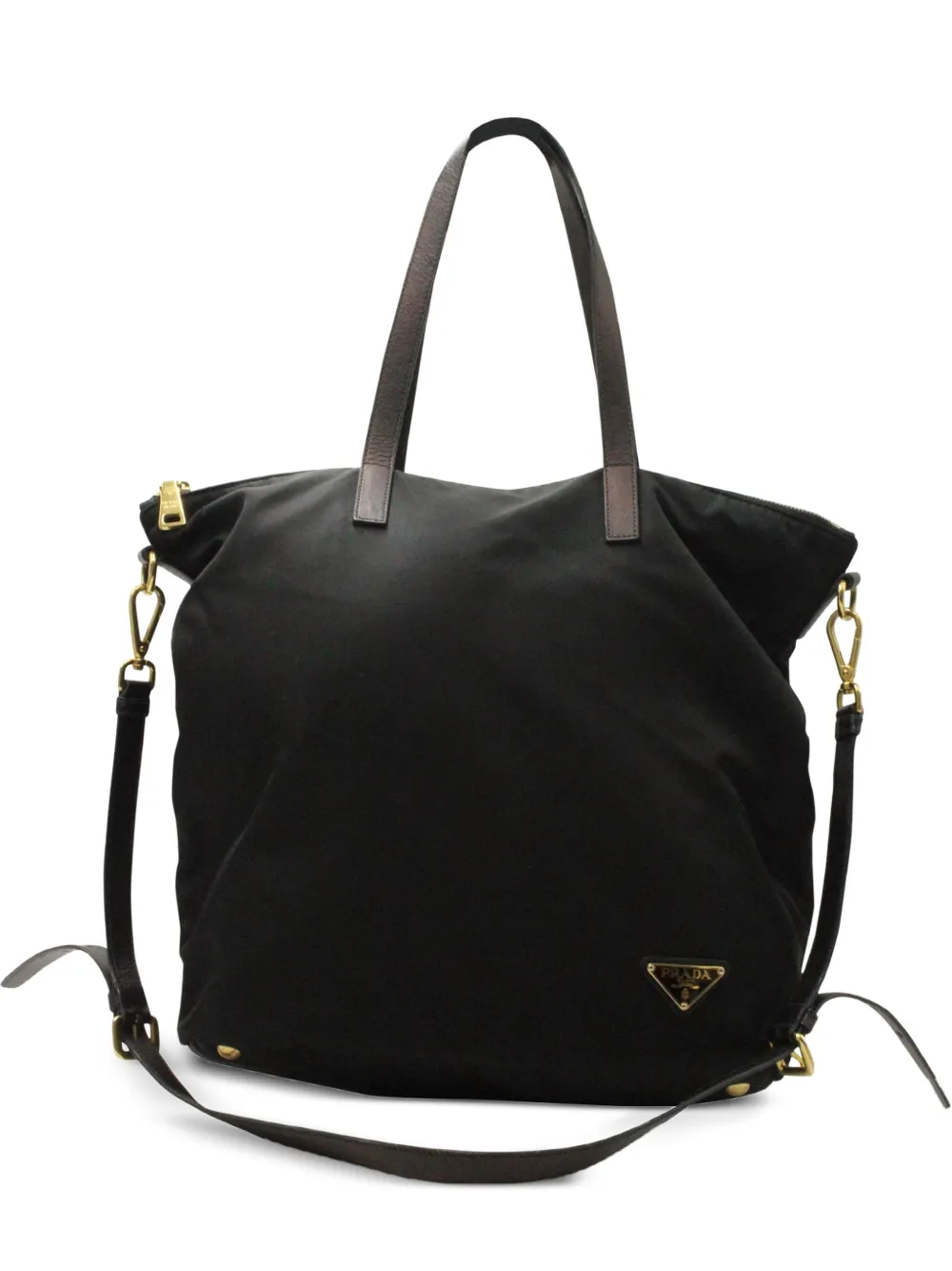 Prada Pre-Owned Saffiano-trim tote bag | Black | Image 1