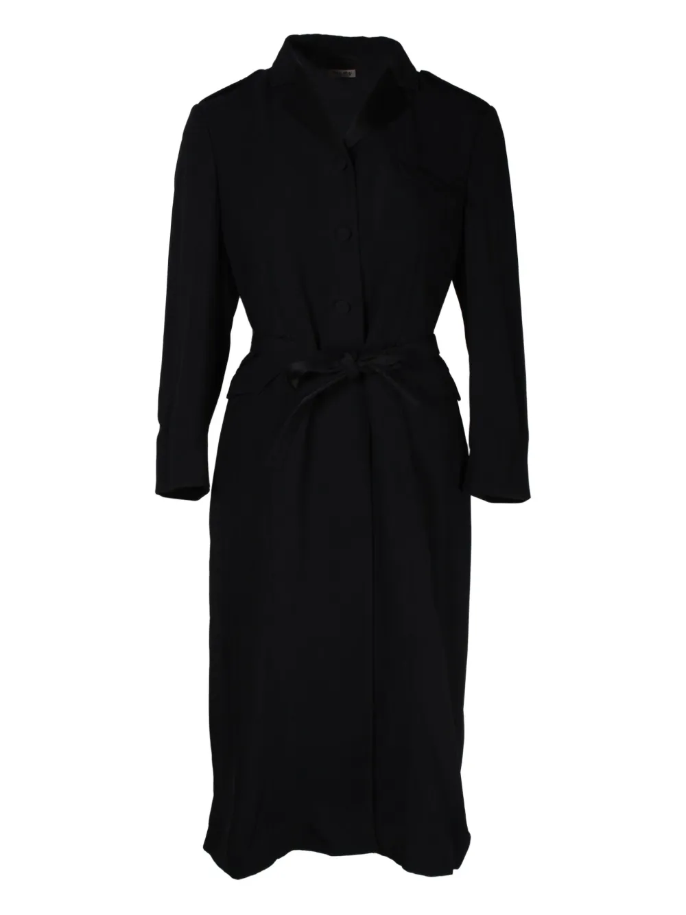 Miu Miu Pre-Owned 1990s belted acetate coat | Black | Image 1