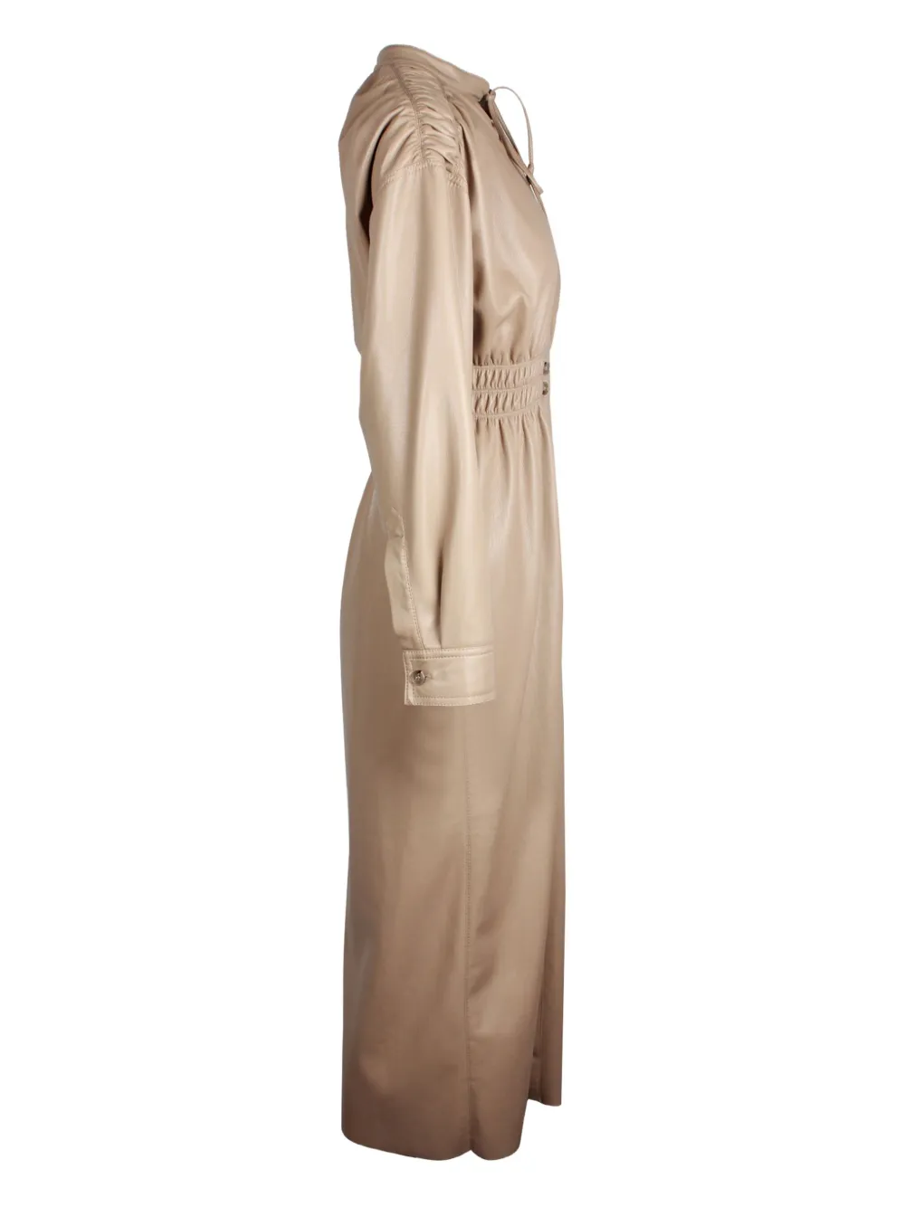 Nanushka Jayce ruched midi dress - Beige
