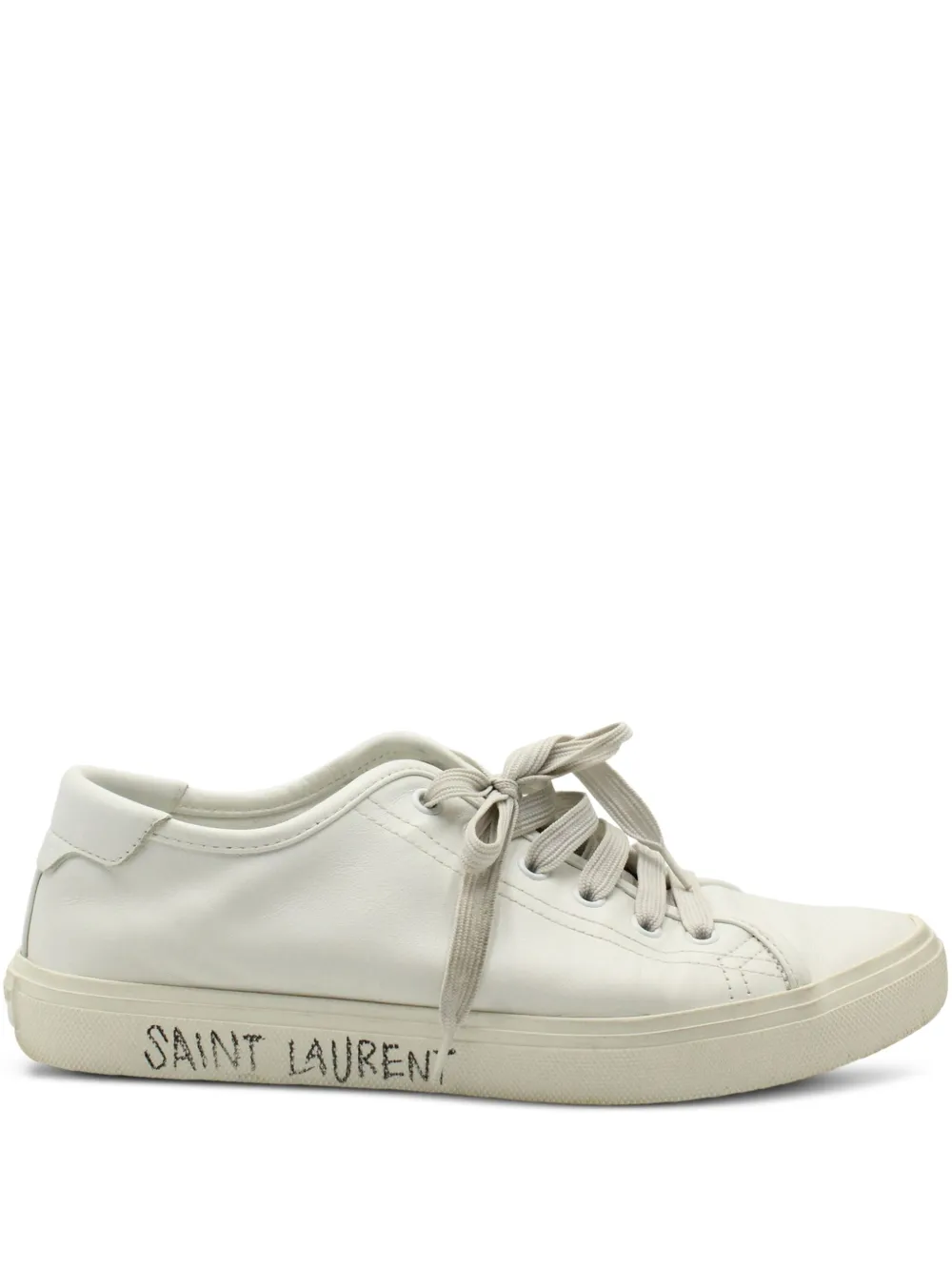Saint Laurent Pre-Owned سنيكر 'ماليبو' بتأثير ممزق | أبيض | Image 1