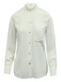 Vince mandarin-collar long-sleeve shirt - White