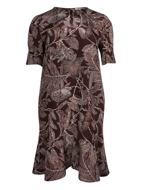 Chloé Vintage floral-print flared dress