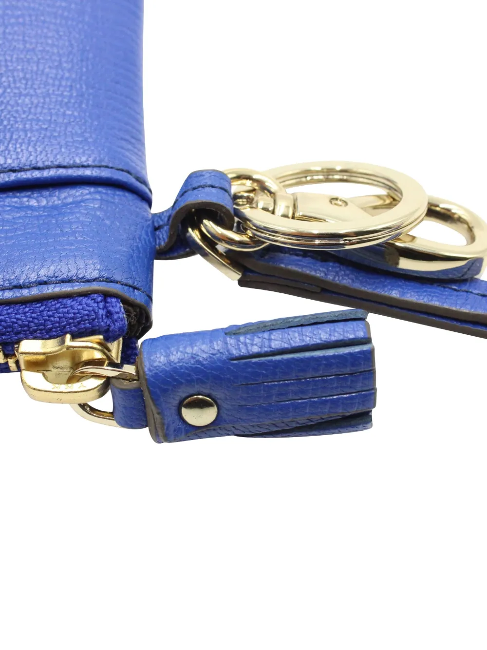 Pre-owned Anya Hindmarch Pocket Zip-top Clutch Bag In Blue