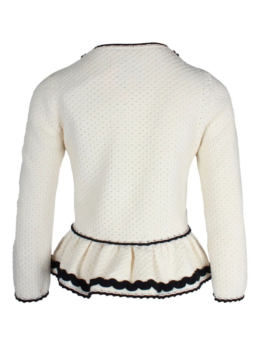 Red Valentino Vintage textured-knit peplum jacket | Image 2