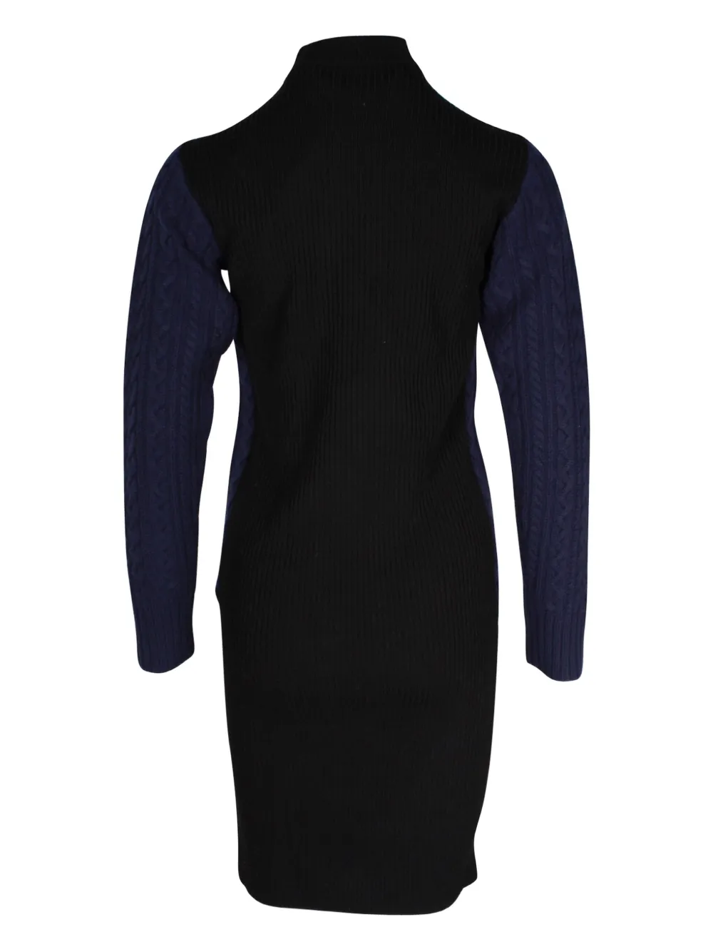 NIKE x SACAI textured-knit side-slit mini dress - Zwart