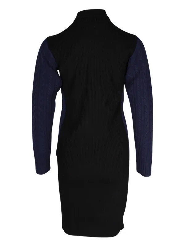 Nike X Sacai Textured-knit Side-slit Mini Dress - Black