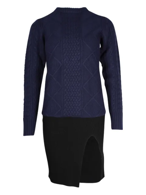 NIKE x SACAI textured-knit side-slit mini dress