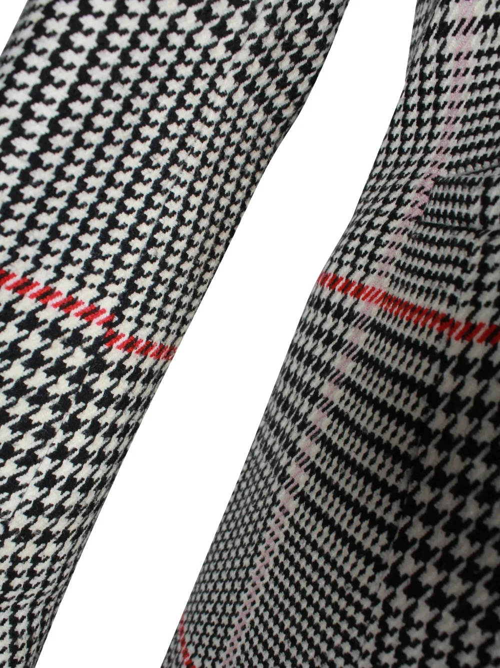 Pre-owned Anine Bing Plaid-pattern Double-breasted Blazer In White