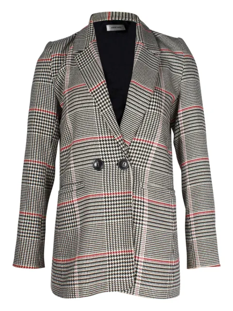 ANINE BING plaid-pattern double-breasted blazer