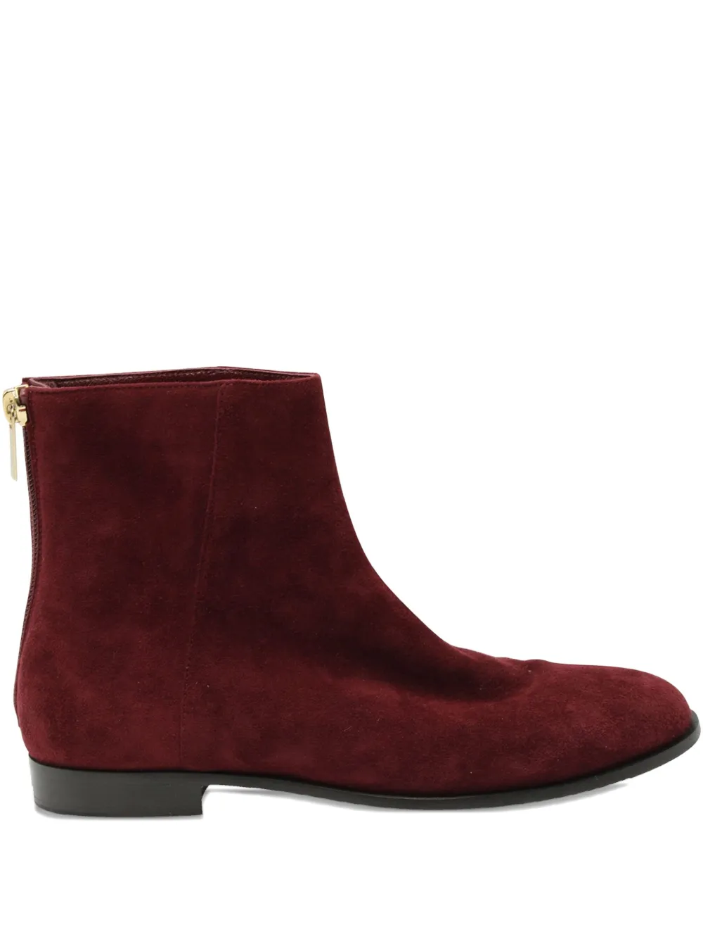 Pre-owned Jimmy Choo Suede Ankle Boots In Red