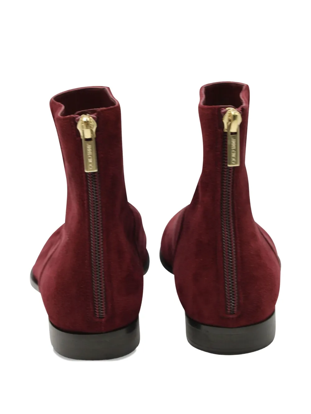 Pre-owned Jimmy Choo Suede Ankle Boots In Red