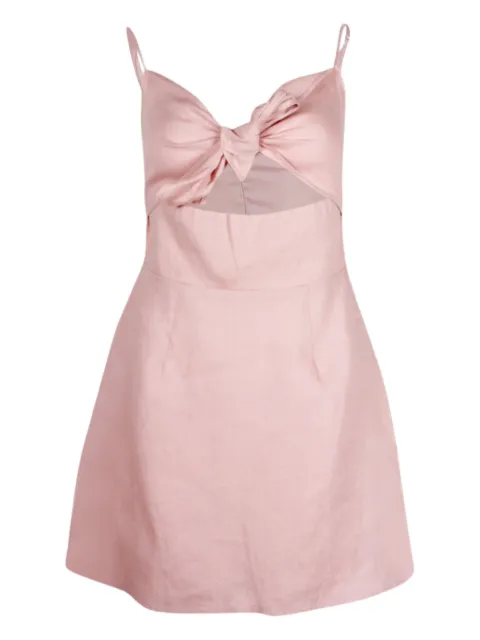 Reformation tied-front linen dress