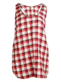 Nº21 plaid racerback top - Red