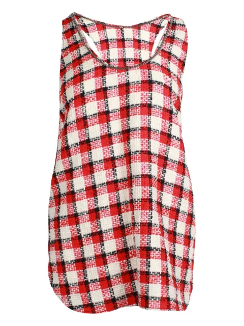 Nº21 plaid racerback top