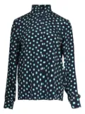 Miu Miu Pre-Owned polka-dot long-sleeve shirt - Blue