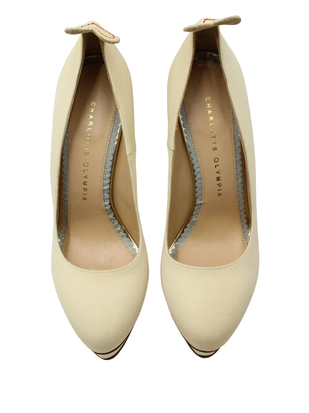 Pre-owned Charlotte Olympia Leopard-print Platform Pumps In Neutral