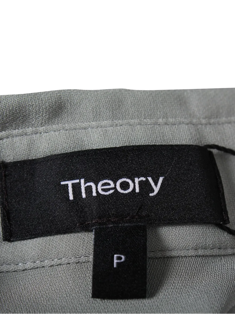 Pre-owned Theory Belted Midi Shirt Dress In Gray
