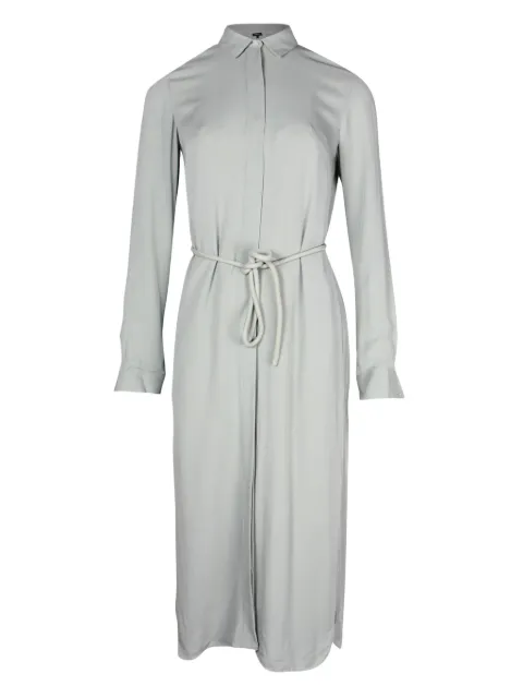 Theory belted midi shirt dress