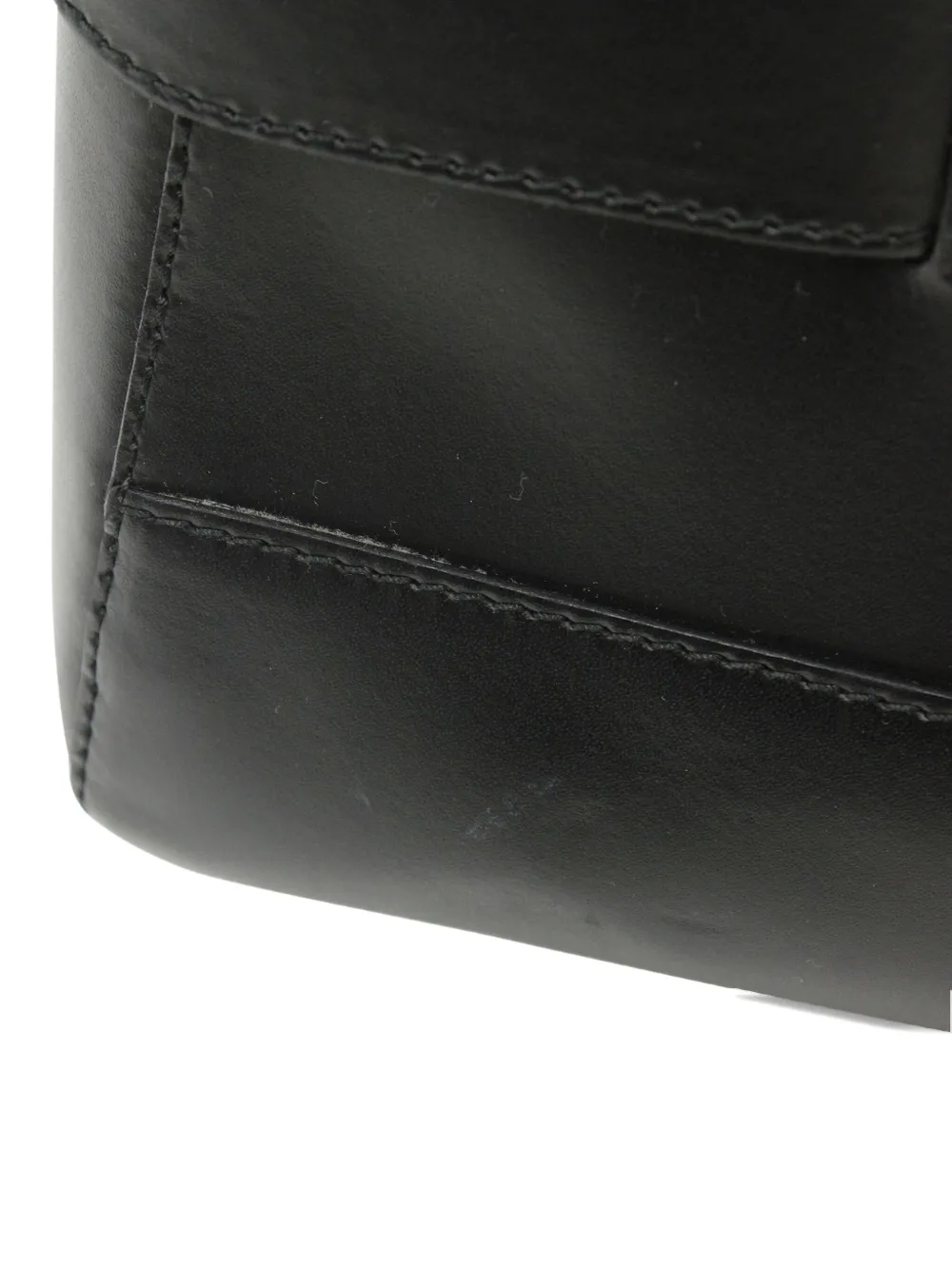 Pre-owned Furla Metal-embellished Leather Shoulder Bag In Black