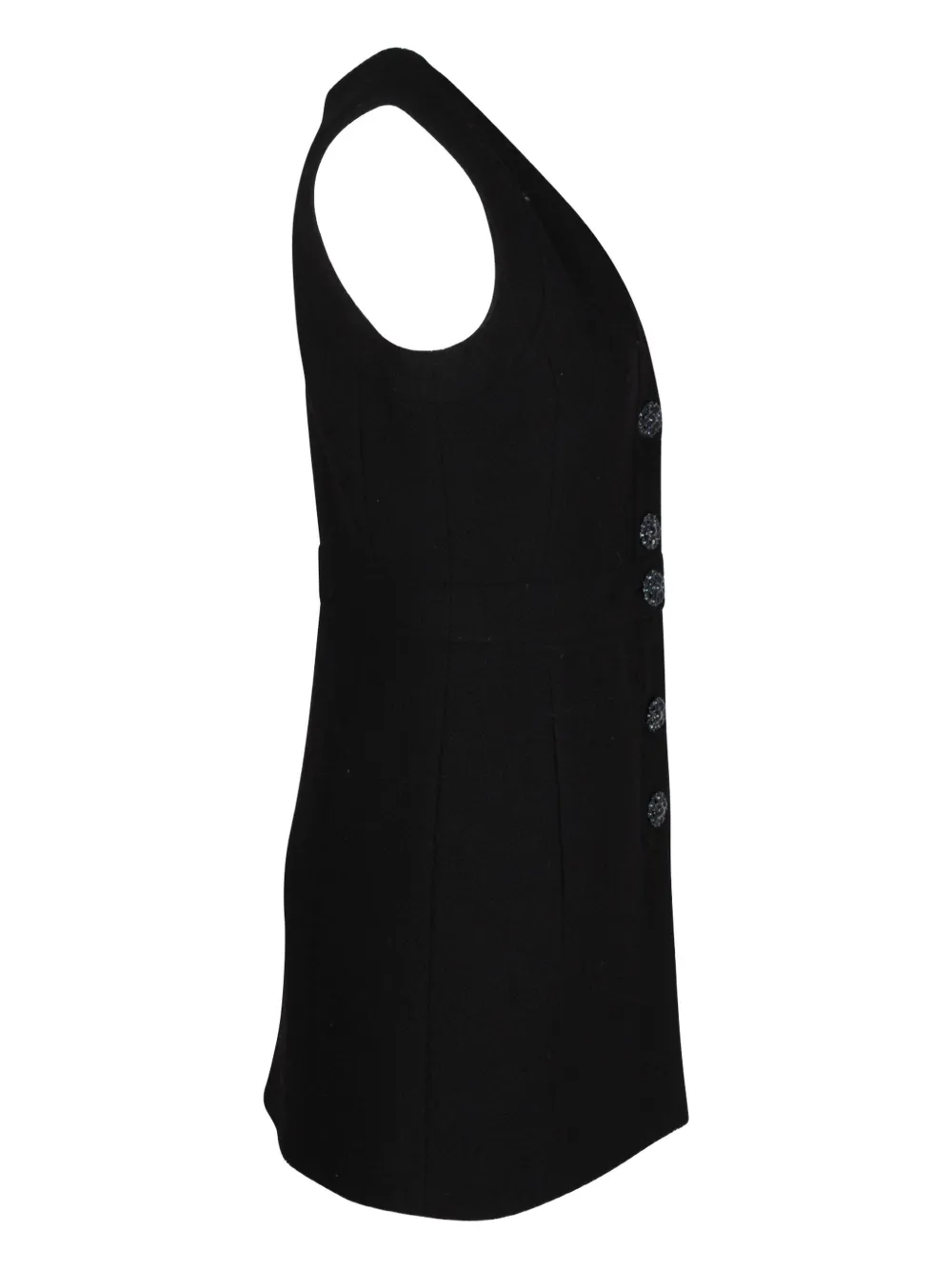 Pre-owned Chanel Sleeveless Mini Dress In Black