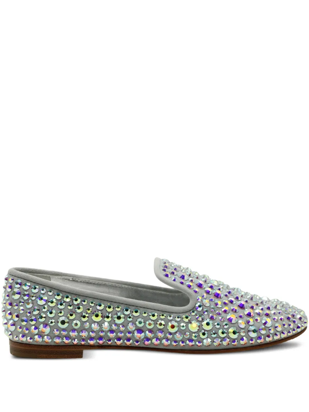 Giuseppe Zanotti Vintage crystal-embellished loafers | Grey | Image 1