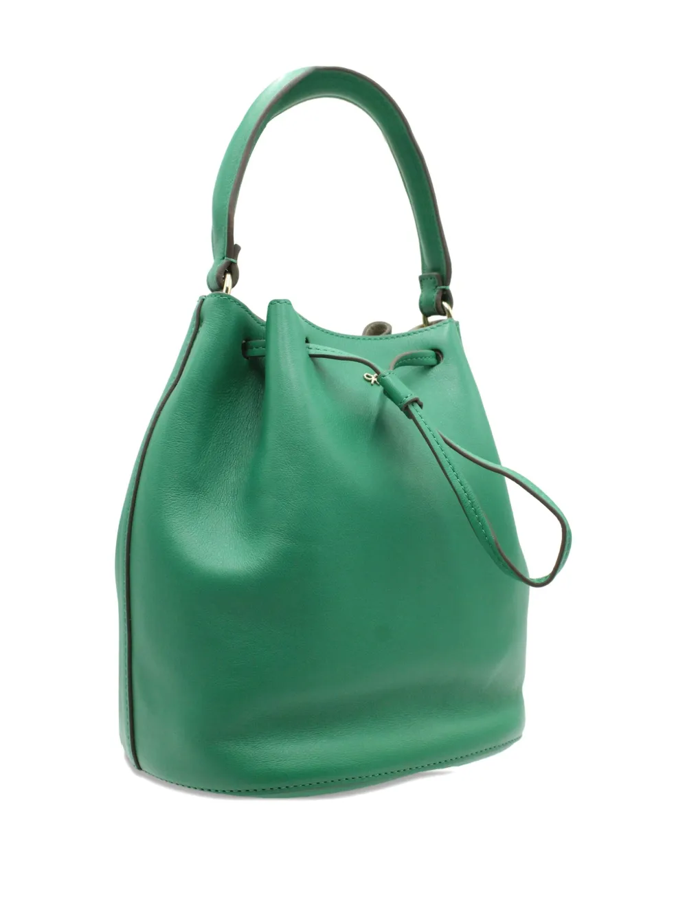 Pre-owned Anya Hindmarch Tasseled Bucket Bag In Green