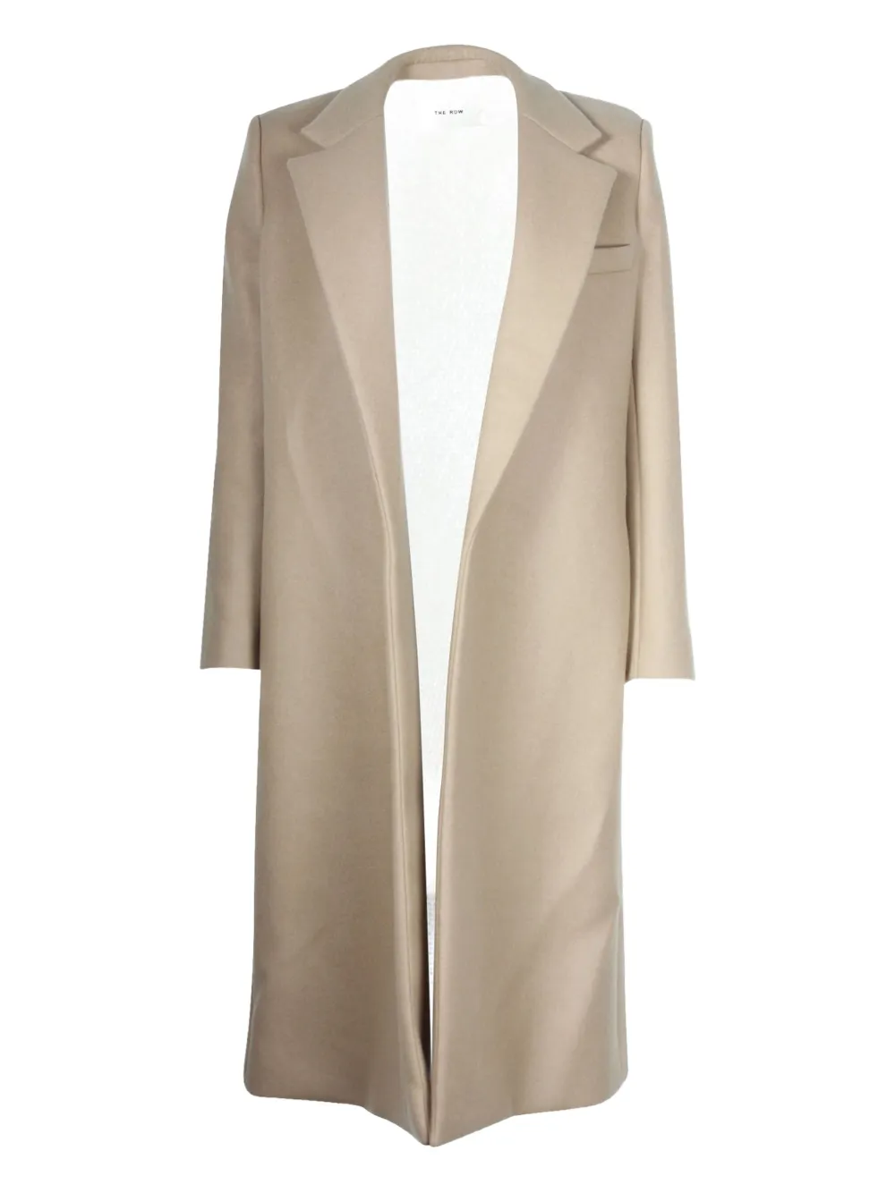 Pre-owned Theory Notched-lapels Wool Coat In Neutral