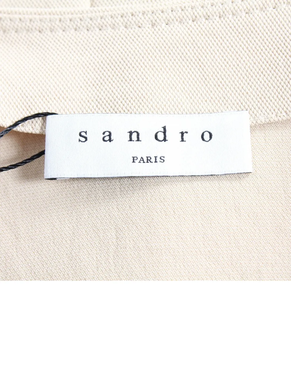 Pre-owned Sandro V-neck Ruched Mini Dress In Neutral