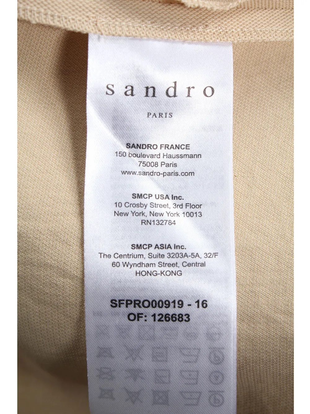 Pre-owned Sandro V-neck Ruched Mini Dress In Neutral