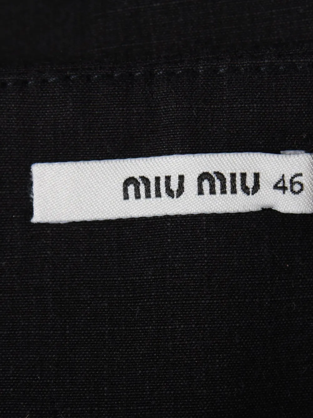 Pre-owned Miu Miu Cotton Skirt In Black