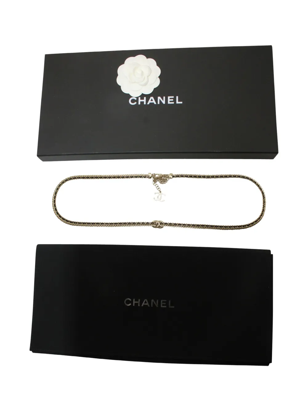 Pre-owned Chanel Interlocking Cc Belt In Gold