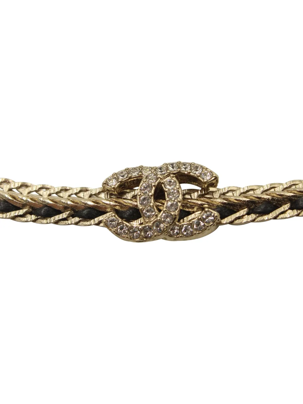 Pre-owned Chanel Interlocking Cc Belt In Gold