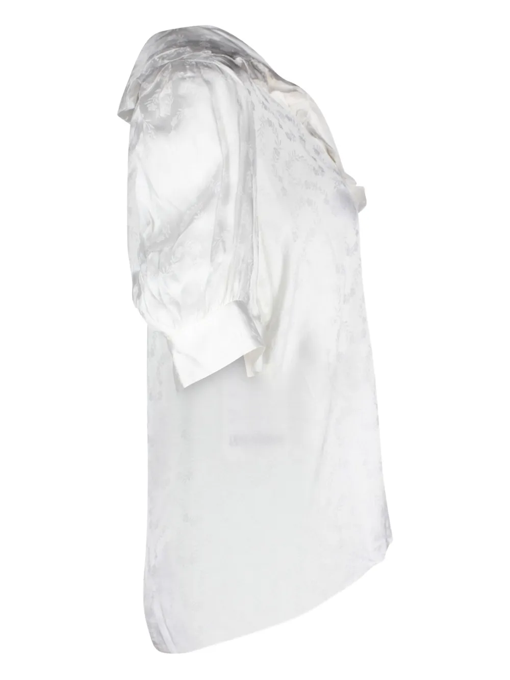 Pre-owned Sandro Puffed-sleeve Blouse In White