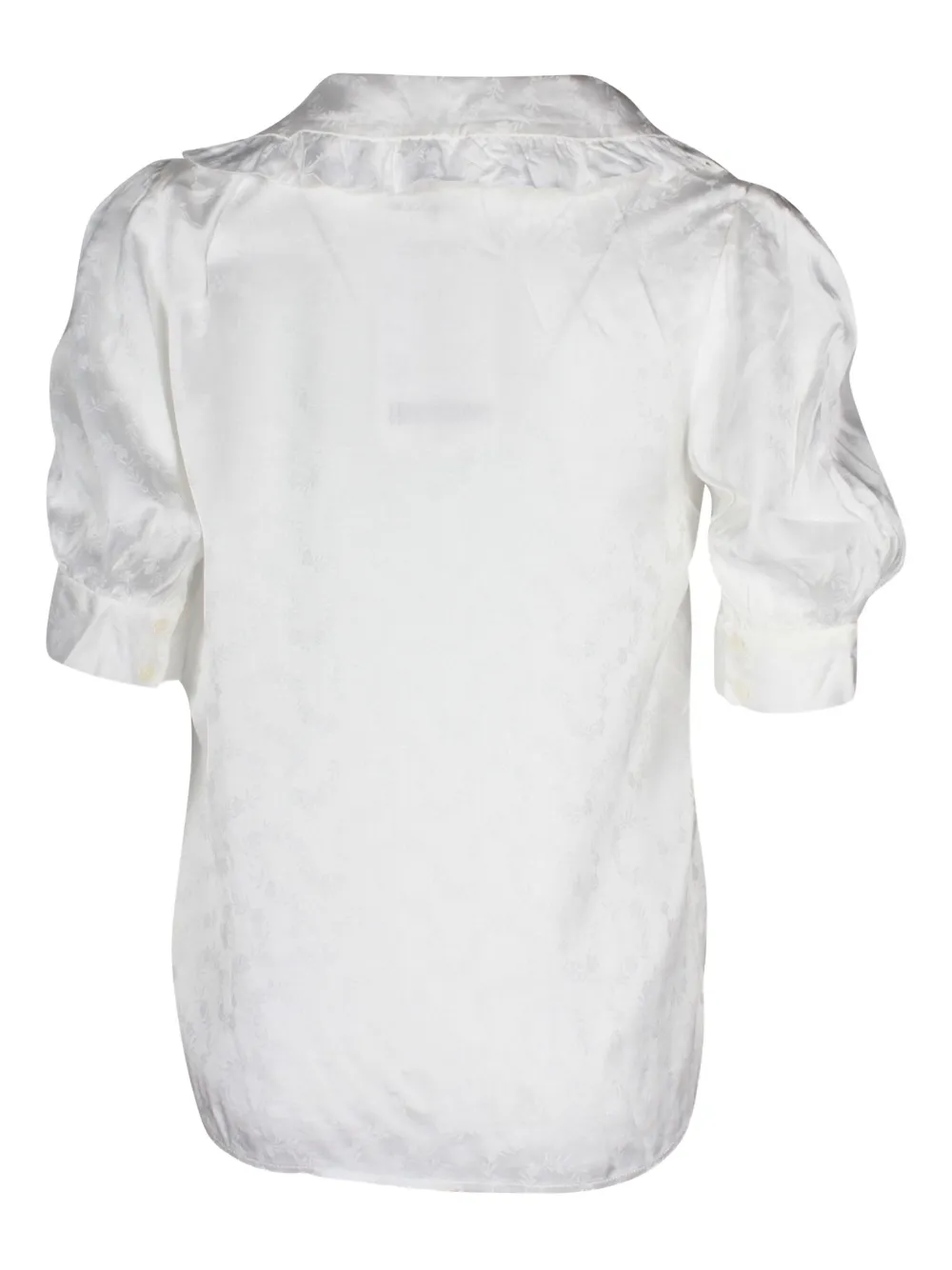Pre-owned Sandro Puffed-sleeve Blouse In White