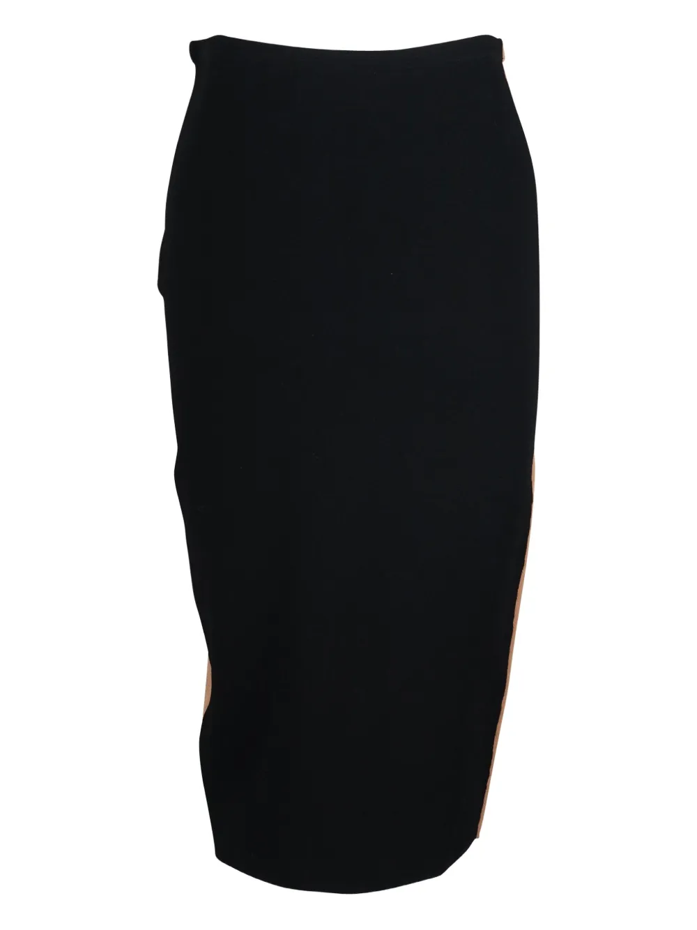 Pre-owned Diane Von Furstenberg Two-toned Knitted Pencil Skirt In Neutral