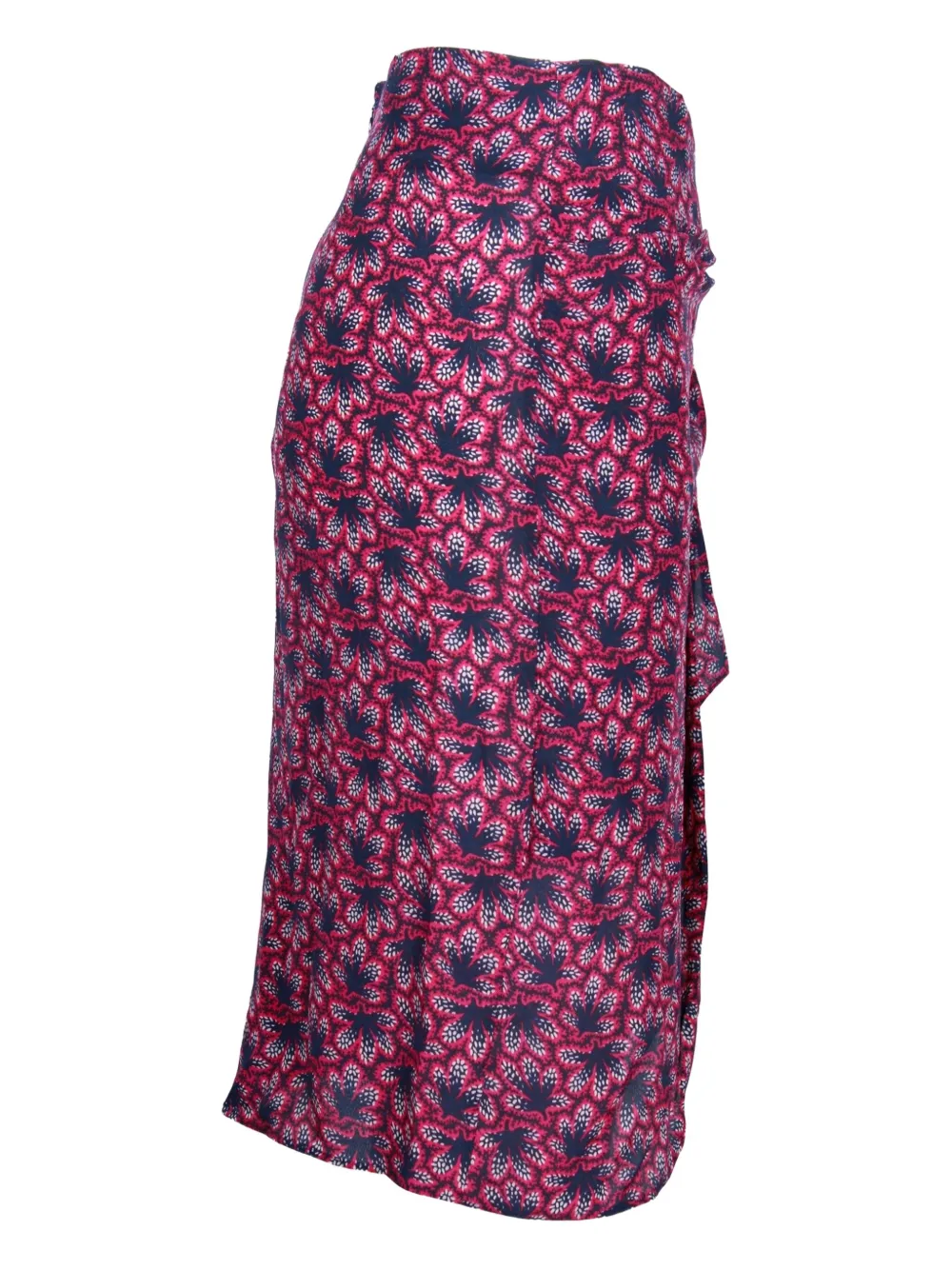 Pre-owned Isabel Marant Vintage Floral-print Wrap Skirt In Pink