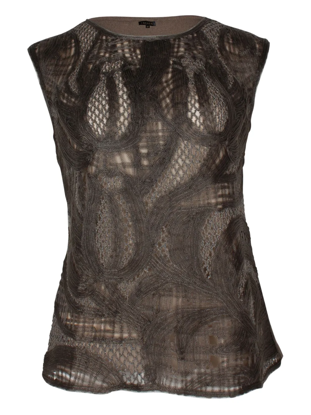 Escada Pre-Owned wool sleeveless top | Brown | Image 1