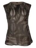 Escada Pre-Owned wool sleeveless top - Brown