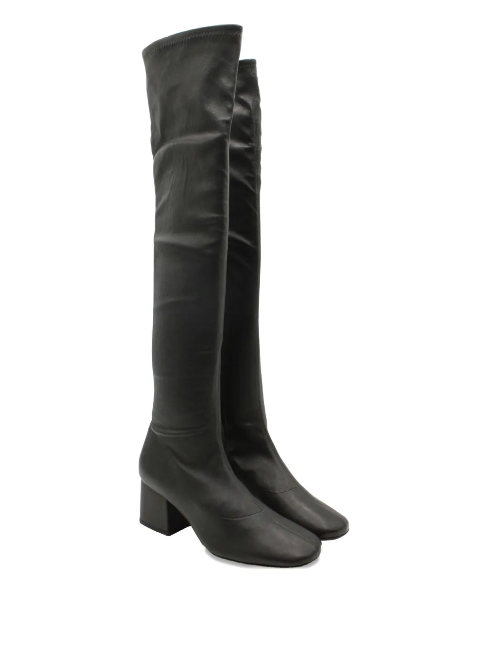 BY FAR Carlos leather over-the-knee boots - Zwart
