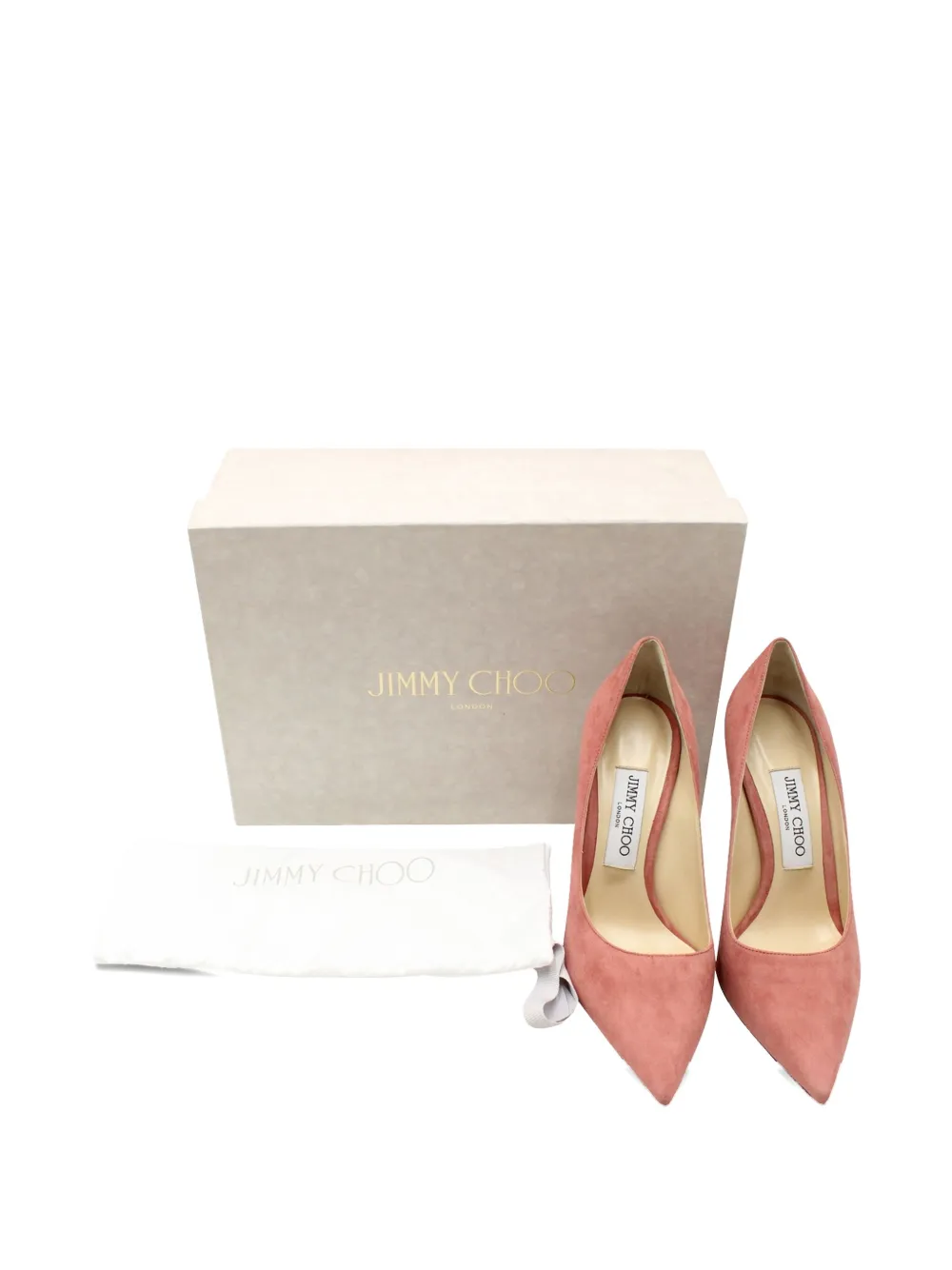 Pre-owned Jimmy Choo 110mm Love Pumps In Pink