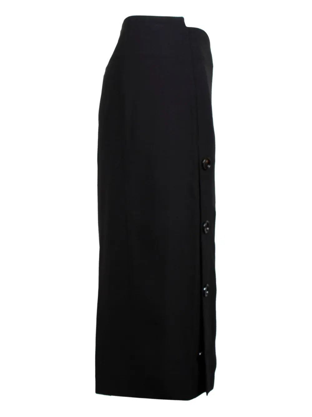 Pre-owned Joseph Buttoned Midi Skirt In Black