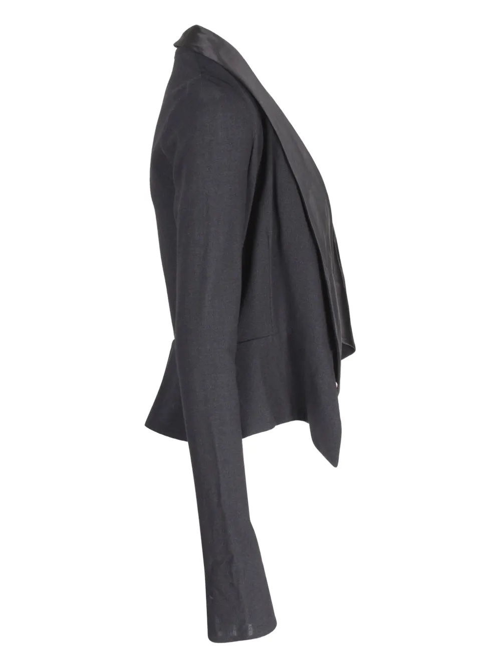 Pre-owned Givenchy Satin-collar Wool Jacket In Black